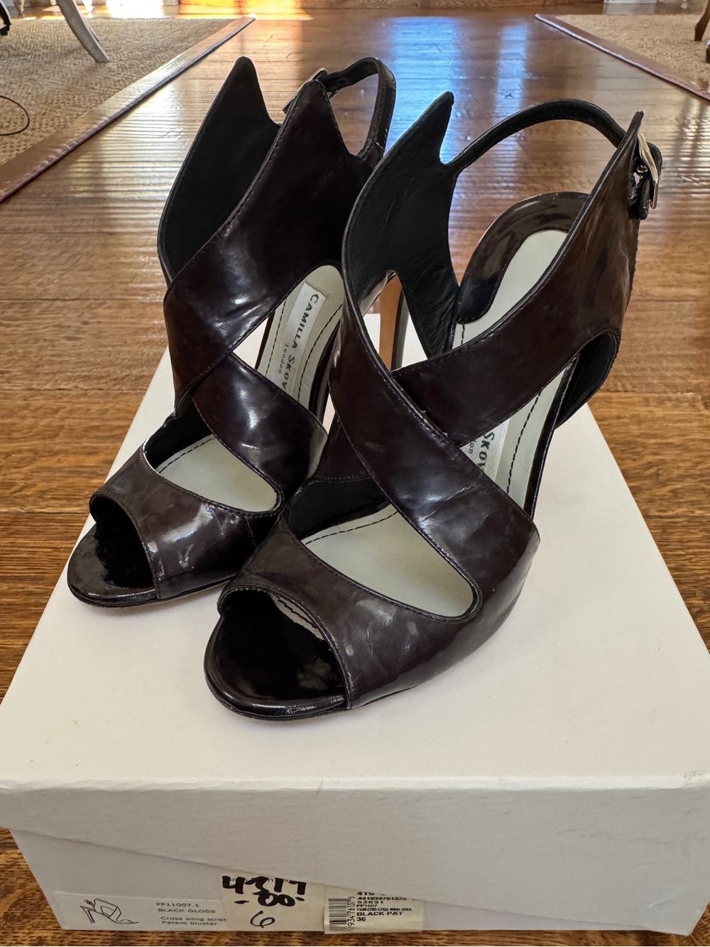 CAMILLA SKOVGAARD BLACK PATENT SANDALS